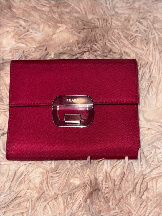 Prada Handbags - Vintage Prada Burgundy Tessuto Nylon Compact Wallet